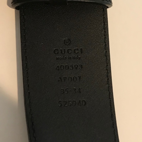 Authentic Gucci Leather Belt with Double G Buckle - Picture 4 of 4